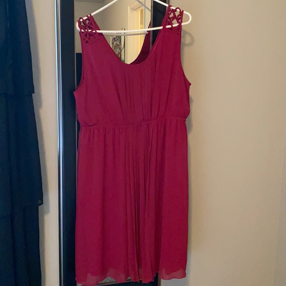 NWT torrid, plus size raspberry mini dress